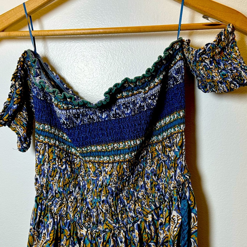 Fashion Nova Size Small Maxi Dress Stretchy Cold Shoulder Strapless